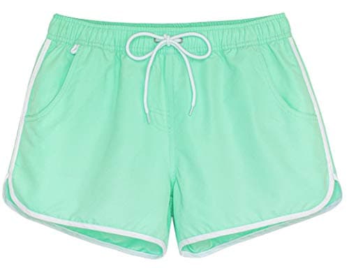 vxsvxm Women's Beach Shorts Quick Dry with Pockets- Summer Swimmwear Shorts Mint Green