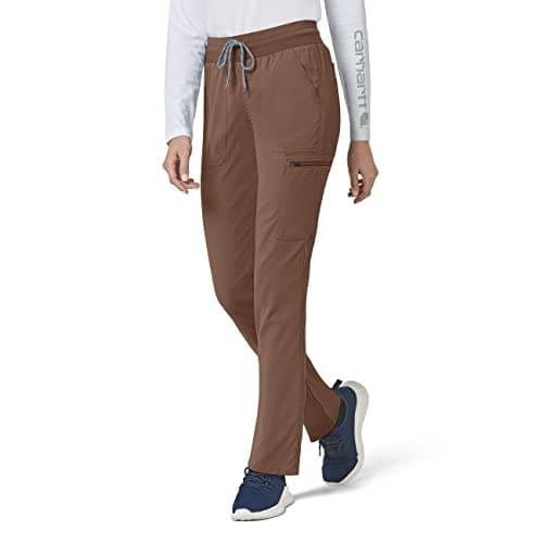 Carhartt Rugged Flex Peak Women's Slim Leg Scrub Pant, Nutmeg, XL