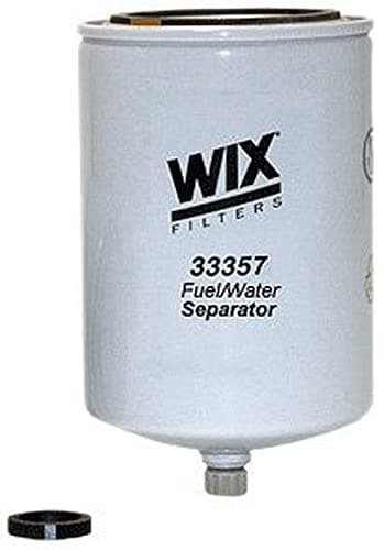 WIX 33357 Fuel Filter Replacement Compatible with Case, Consolidated/Cummins Engines (Has Standard Drain)