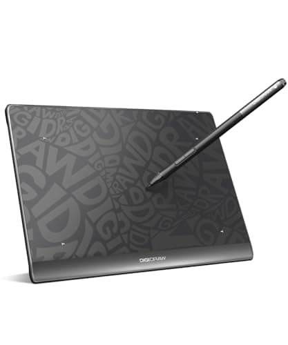 DIGIDRAW Drawing Tablet T410 6x4 Inch,16384 Levels Battery-Free Stylus, Paper-Like Graphics Pad for Digital Art, Games, Online Teaching, Compatible with Mac Windows Android Chromebook