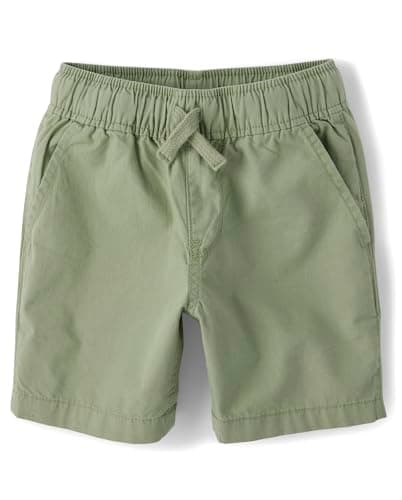 The Children's Place Boys Cotton Pull On Jogger Shorts, Misty Glen, 14 US