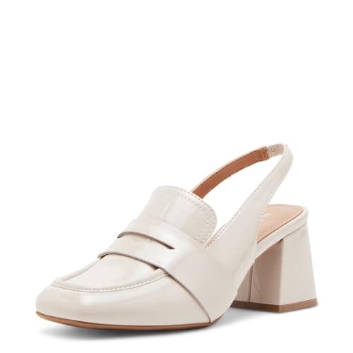 Madden Girl Women's Britanna Heeled Pump, Bone Patent, 7.5