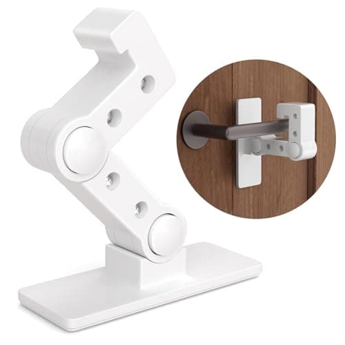 FYY Child Proof Door Lever Lock - 2 Pack Baby Proofing Door Locks for Kids Safety, 3M Adhesive Door Handle Lock Prevent Toddlers from Opening Doors, Adjustable Cabinet Locks Baby Safety Products