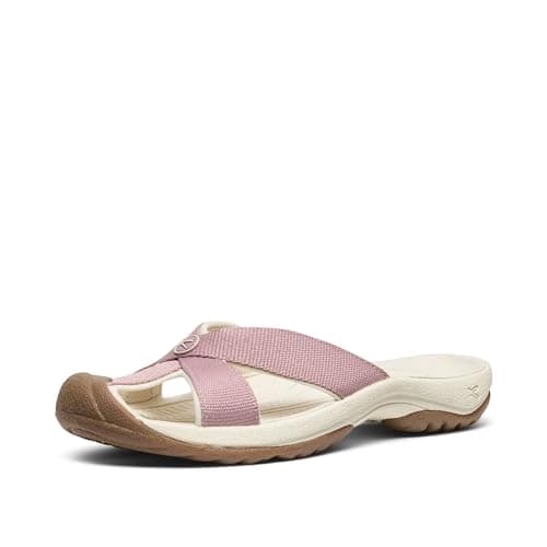 KEEN Women's Bali Slip On Closed Toe Flip-Flops, Toadstool/Birch, 5.5