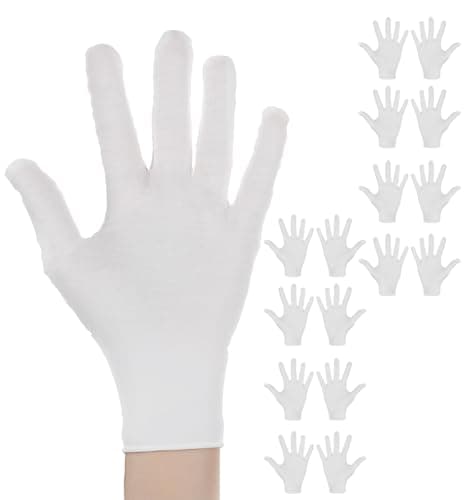 8 Pairs Cotton Gloves for Sleeping, White Gloves for Moisturizing Hands Overnight Breathable & Moisturizing for Women & Men