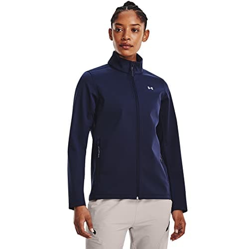 Under Armour Womens ColdGear Infrared Shield 2.0 Soft Shell, (410) Midnight Navy / / White, Large