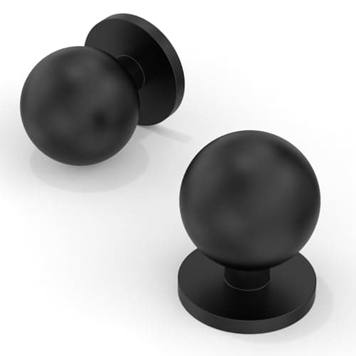 Talentedeco 10 Pack Matte Black Kitchen Cabinet Knobs 1 Inch(25mm) Cabinet Pulls Drawer Knobs Cabinet Hardware Zinc Knobs for Drawers