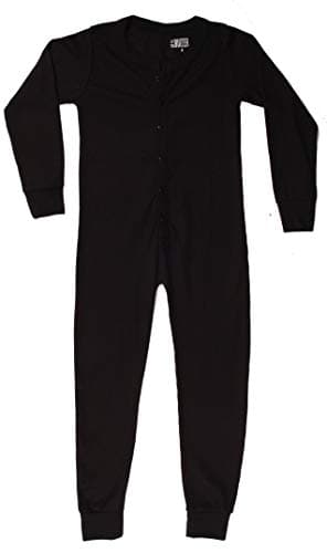 At The Buzzer Thermal Union Suits for Boys 7373-BLK-7 Black