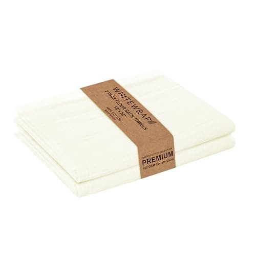 Flour Sack Towels 18x28 – Tea Towel for Crafts 100% Cotton Kitchen Tea Towels (2 Pack), Reusable Super Absorbent Dish Towels for Baking, Bread Proofing, Embroidery, Crafts & DIY Projects, Natural