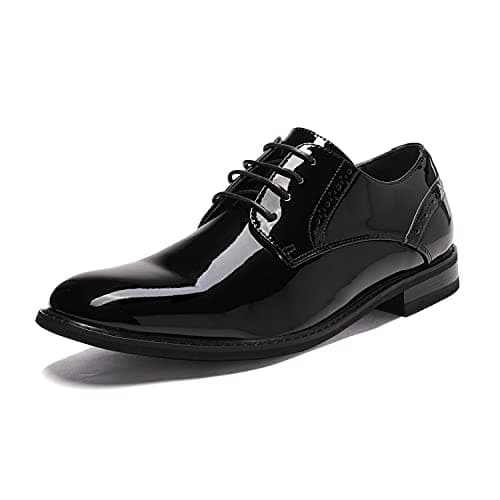 Bruno Marc Men's Dress Classic Comfort Oxfords Shoes,Size 6.5,Black/Pat,PRINCE-16