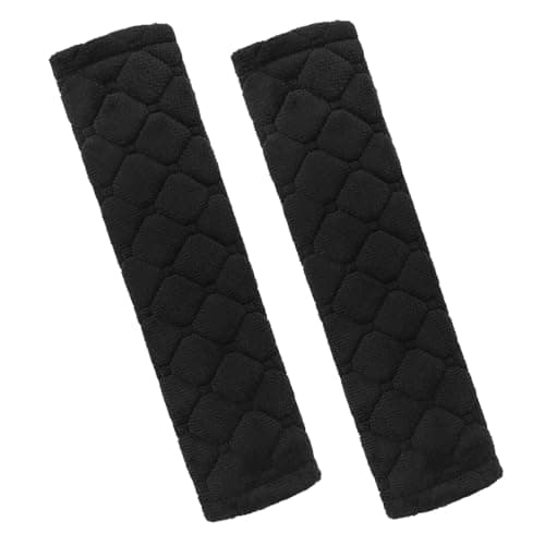 HFZRZFH Fuzzy Soft Car Seat Belt Shoulder Pads Covers - 2 Pack Black Universal for Comfortable Driving Cars Backpacks