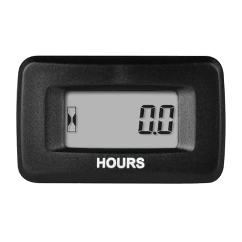 RileyFine RQ-HM055AG Digital Hour Meter,TOT Timing,AD/DC 5-277V, Data stored,Used for Gasoline Engine Such as Lawn Mower,Motor Cycles,etc
