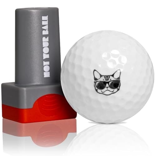 ZEETY Golf Ball Stamp, Golf Ball Stamper, Self-Inking Golf Ball Stamp Marker to Identify Golf Balls, Golf Gift Golf Accessories for Men and Women Golfers (CAT)