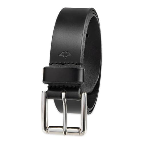 Dockers Men's Casual Leather Belt - 100% Soft Top Grain Genuine Leather Strap with Classic Prong Buckle, Black, 38
