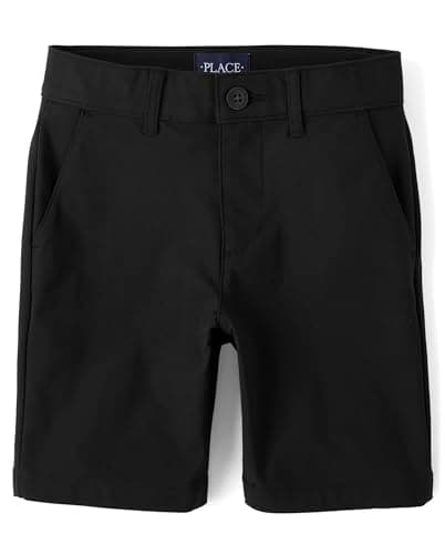 The Children's Place,Boys,Uniform Quick Dry Chino Shorts,Black,14