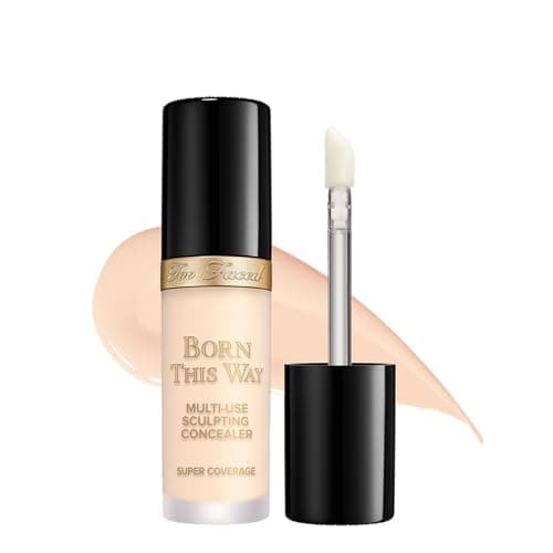Too Faced Born This Way Super Coverage Multi-Use Concealer | Full Coverage, Non-Comedogenic, Oil Free + Long Lasting Concealer | Hyaluronic Acid, Coconut Water + Alpine Rose | 0.45 Fl Oz, Cloud
