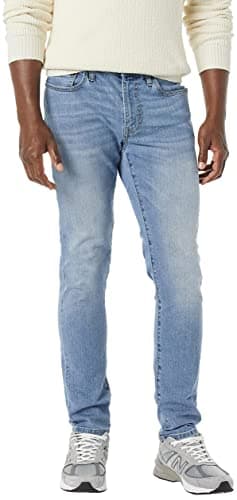 Amazon Essentials Skinny Jeans for Men - High Stretch Denim, Comfortable Fit, Skinny-fit Style, Light Wash, 36W x 34L