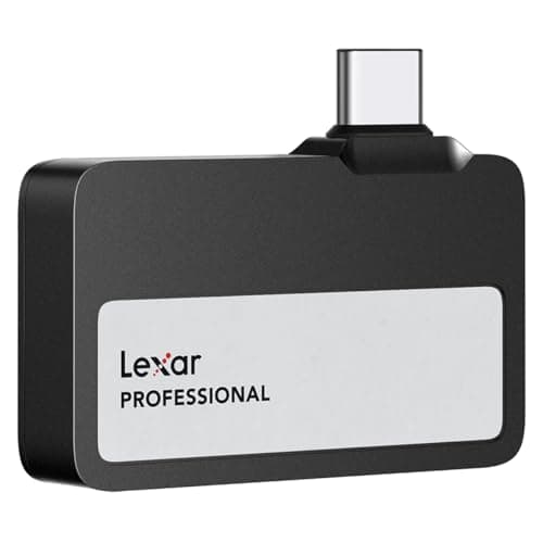Lexar Professional Go USB 3.2 Gen 2 Type-C Portable SSD, Black - 2TB