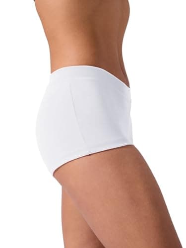 Capezio Women's Low Rise Boy Cut Short,White,Small
