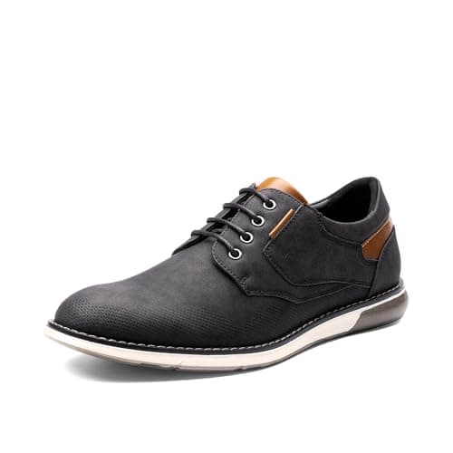 Bruno Marc Men's Casual Dress Oxfords Shoes Business Formal Derby Sneakers,Size 8.5,Black-Waxy,SBOX2336M
