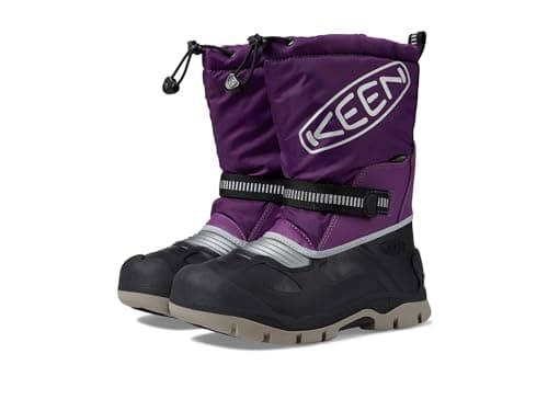 KEEN Unisex-Child Snow Troll Insulated Waterproof Pull On Winter Snow Boots, Charisma/Silver, 8