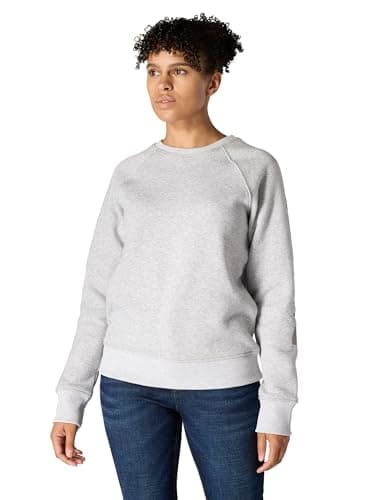 Carhartt Women's Relaxed Fit Midweight Graphic Crewneck Sweatshirt, Heather Grey, Medium