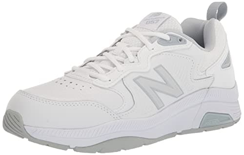 New Balance Women's 857 V3 Casual Comfort Cross Trainer, White/Cyclone, 10 Medium US