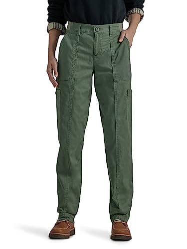 Lee Women's Ultra Lux Comfort with Flex-to-Go Utility Pant Olive Grove 18