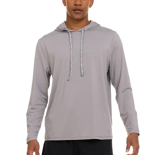 Champion Mens Sun Hoodie Long Sleeve, UPF 50 Sun Shirts for Men, Lightweight UV Protection Rash Guard, Fishing Swim Shirt