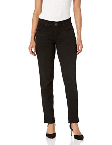 Democracy Women's Petite Ab Solution Straight Leg Jean