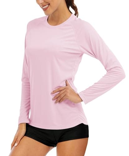 MAGCOMSEN Sun Protection Shirts for Women Long Sleeve UV Lightweight Moisture Wicking Summer T Shirt for Running Workout