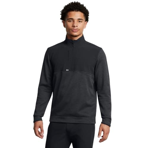 Under Armour Men's Drive Storm SweaterFleece Half Zip, (001) Black/Anthracite/White, Medium