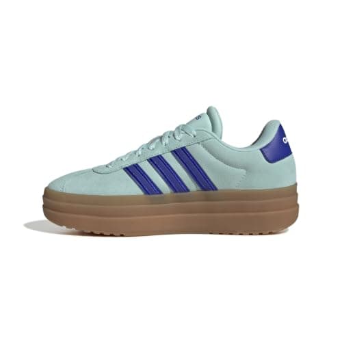 adidas Women's VL Court Bold, Semi Flash Aqua/Lucid Blue/Gum, 10