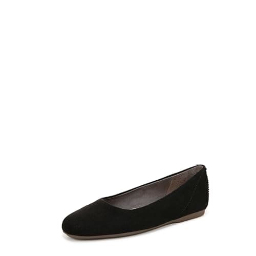 Dr. Scholl's Womens Wexley Slip On Ballet Flat Black Microfiber Perf 7 M