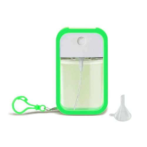 Refillable Hand Sanitizer Spray Bottle Keychain - 1oz / 50ml Leakproof Empty Spray Bottle with Silicone Case, Funnel & Clip,Portable Mini Travel Sanitizer Holder for Purse, Pocket, Gym Bag