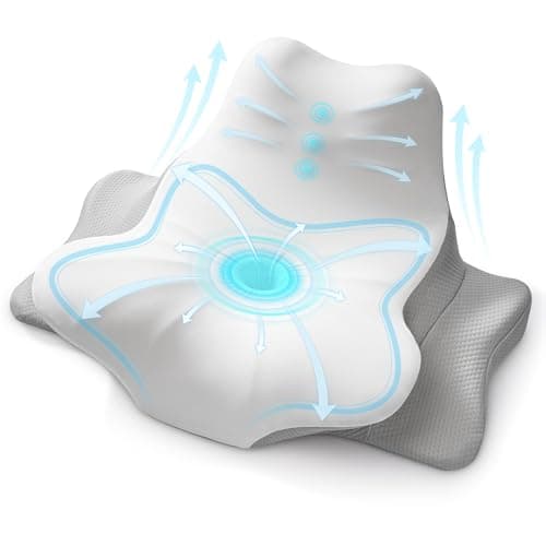 Reading Pillow for Bed,Contour Memory Foam Pillow for Sleeping, Leaning and Lying, Cervical Pillow for Neck Pain Relief, Ergonomic Neck Support Pillow for Side, Back and Stomach Sleeper