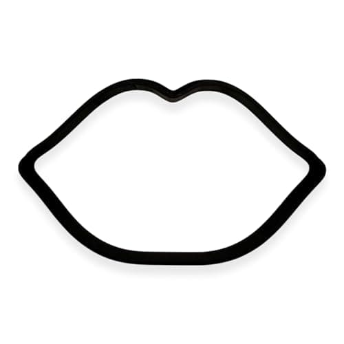 Lips Cookie Cutter with Easy Push Design (4 inches)