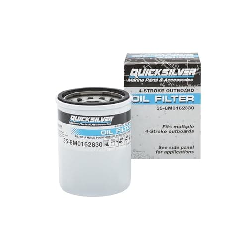 Quicksilver 8M0162830 Oil Filter for Select Mercury and Mariner 4-Stroke Outboards 25-115hp