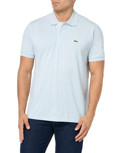 Lacoste Men's Original L.12.12 Heathered Petit Piqué Cotton Polo Shirt, Heather Cove, XX-Large
