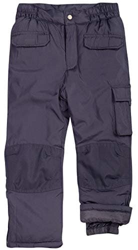 Cherokee Kids Snow Pants - Insulated Heavyweight Waterproof Ski Pants for Boys & Girls - Breathable Winter Gear for Kids, Size 8/10, Grey