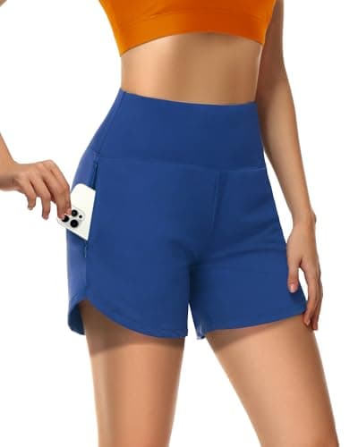 MIVEI Womens' 5" Swim Shorts Tummy Control Royal Blue