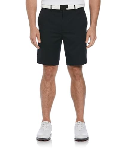 PGA TOUR Men's Expandable Flat Front Golf Short, Caviar, 32