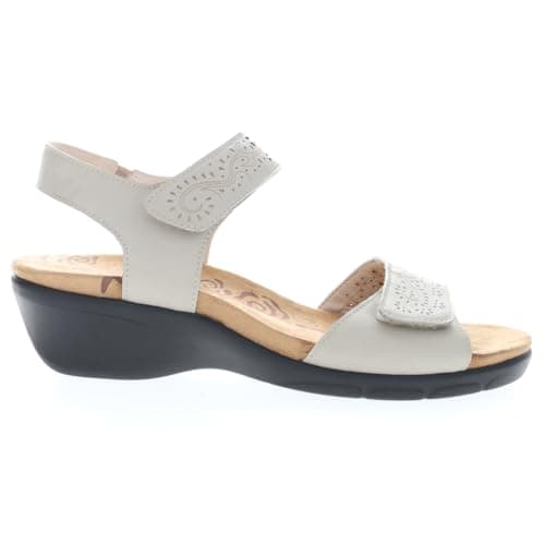 Propét Women's Wanda Sandals, Cream, 6, XX-Wide US