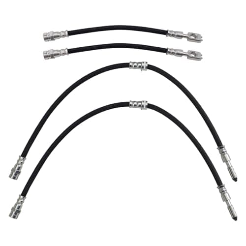 TRQ Brake Hose Set Compatible with 2015 Audi Q3 Q3 Quattro 2009-2018 Volkswagen Tiguan