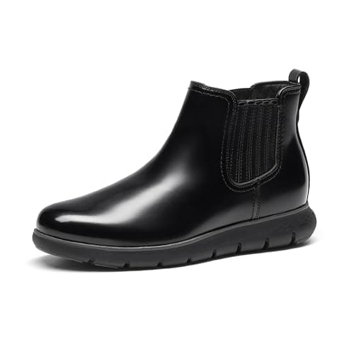 Bruno Marc Men's Chelsea Boots - Classic Comfort,Size 9.5,All Black,BMUMAB2511