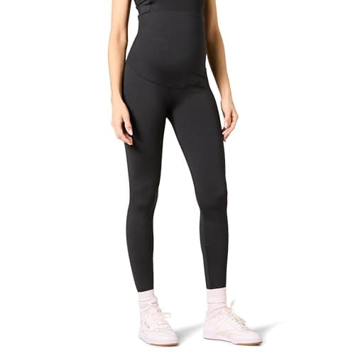 Amazon Essentials Women's Maternity Leggings Over the Belly, Active Sculpt, Full Length, Pregnancy Pants, Black, XX-Large