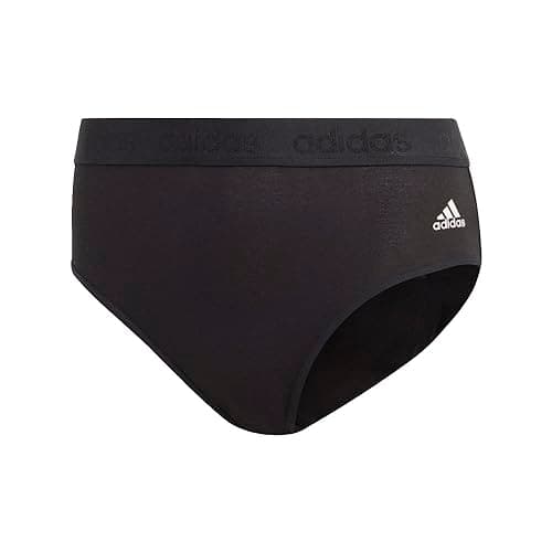 adidas Smart Cotton Bikini Underwear 2-Pack, Black/Black, Medium