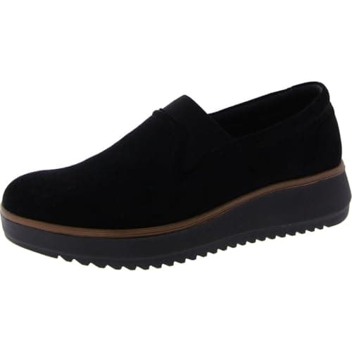 Clarks Collection Women's Zylah Sky Loafer, Black Suede, 10 M US