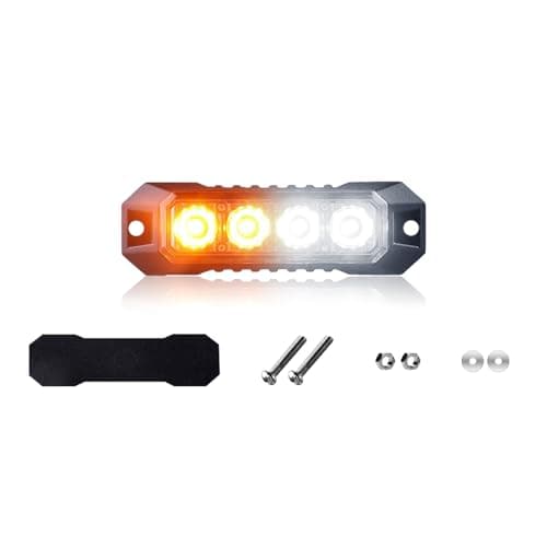 GZLDZN Amber and White LED Flashing Light