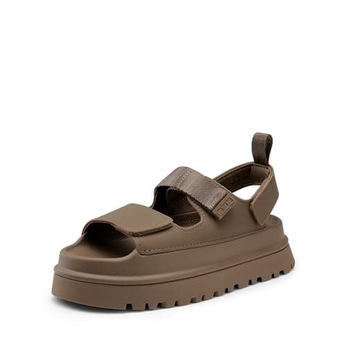 DREAM PAIRS Platform Sandals for Women Chunky Open Toe Dress Walking Comfortable Flat Sandals for Summer,Size 8,Brown,DWUMPS2511
